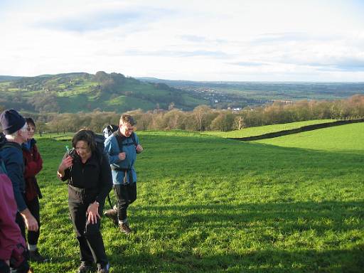 11_11-1.JPG - Good weather for the Christmas Walk - this is the climb from Whalley